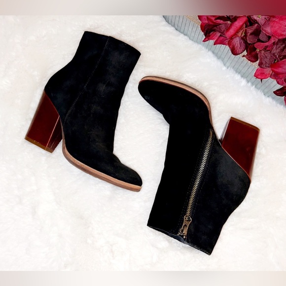 KORK EASE Petra Black Suede Ankle Bootie - Picture 6 of 10